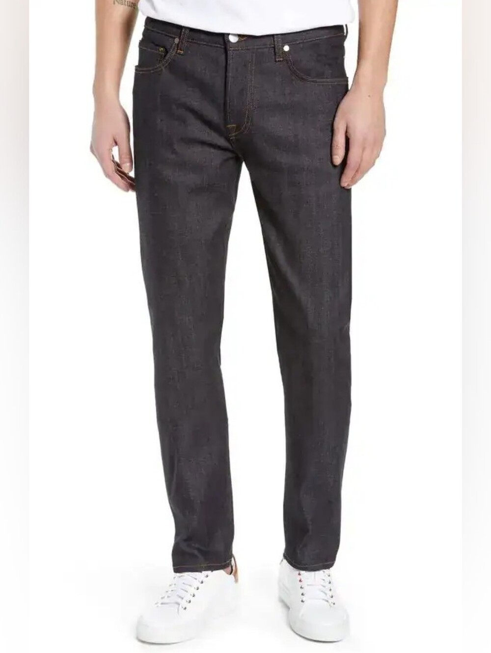 BLDWN Baldwin Modern Skinny Fit Stretch Selvedge Jeans Dark Denim Size 30
